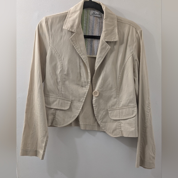 Cream Blazer Jacket - Picture 2 of 5